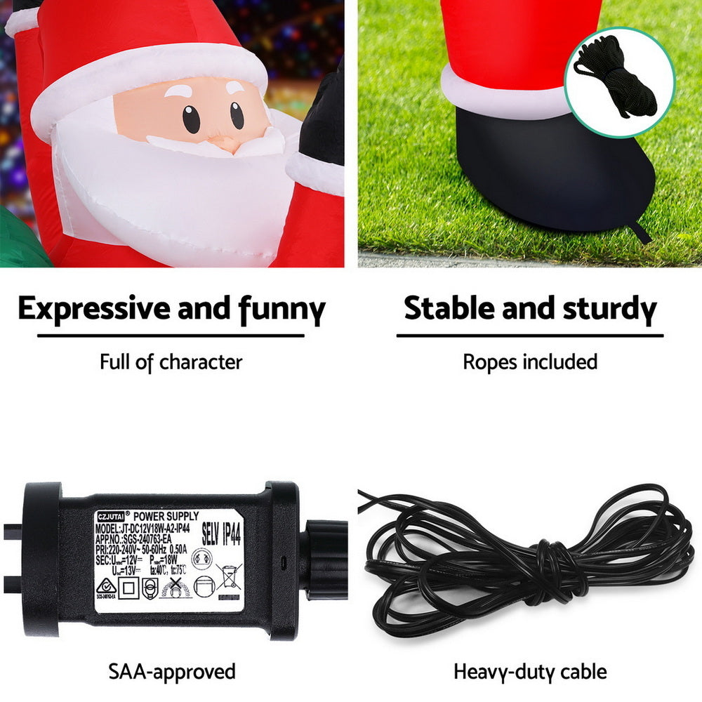 1.9 metre climbing santa