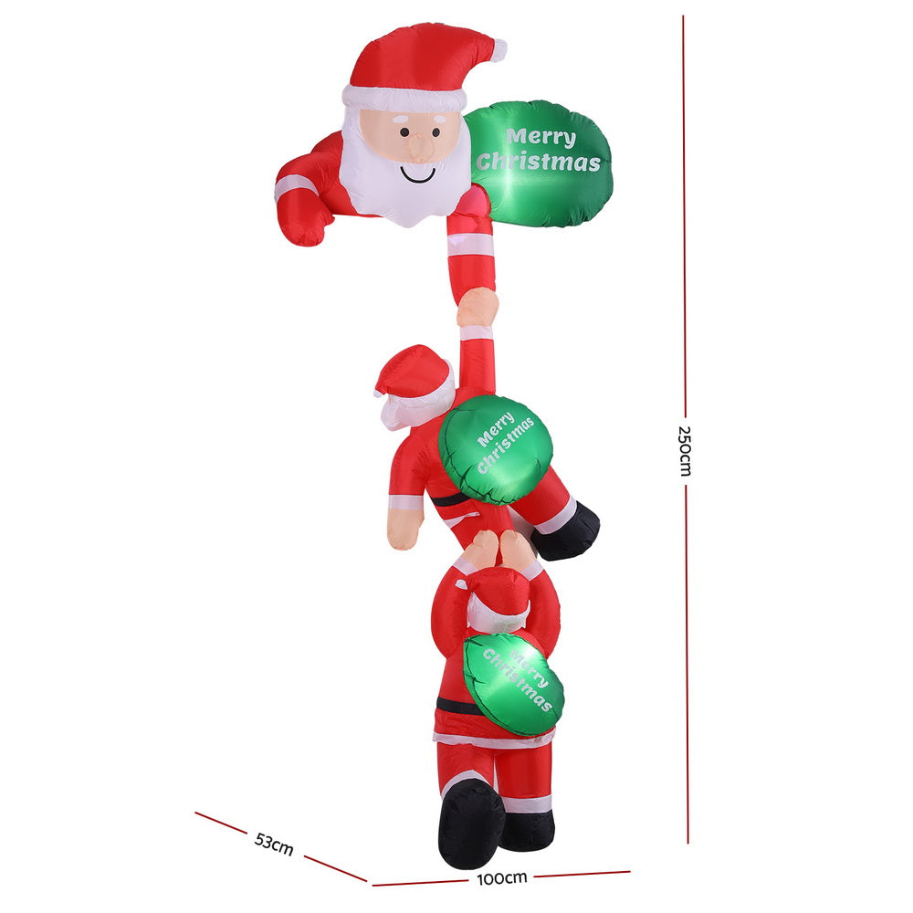 2.5m climbing Santa Christmas inflatable