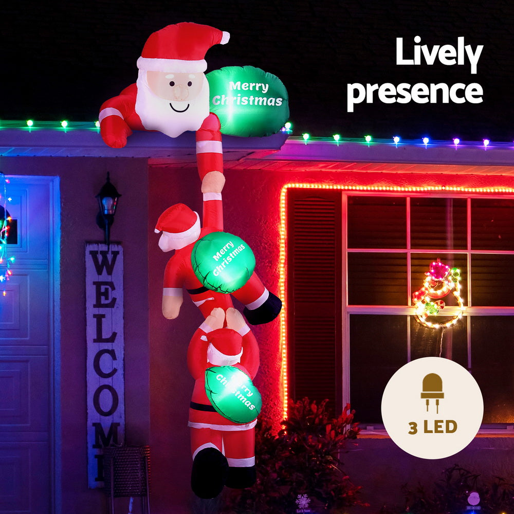 2.5m climbing Santa Christmas inflatable