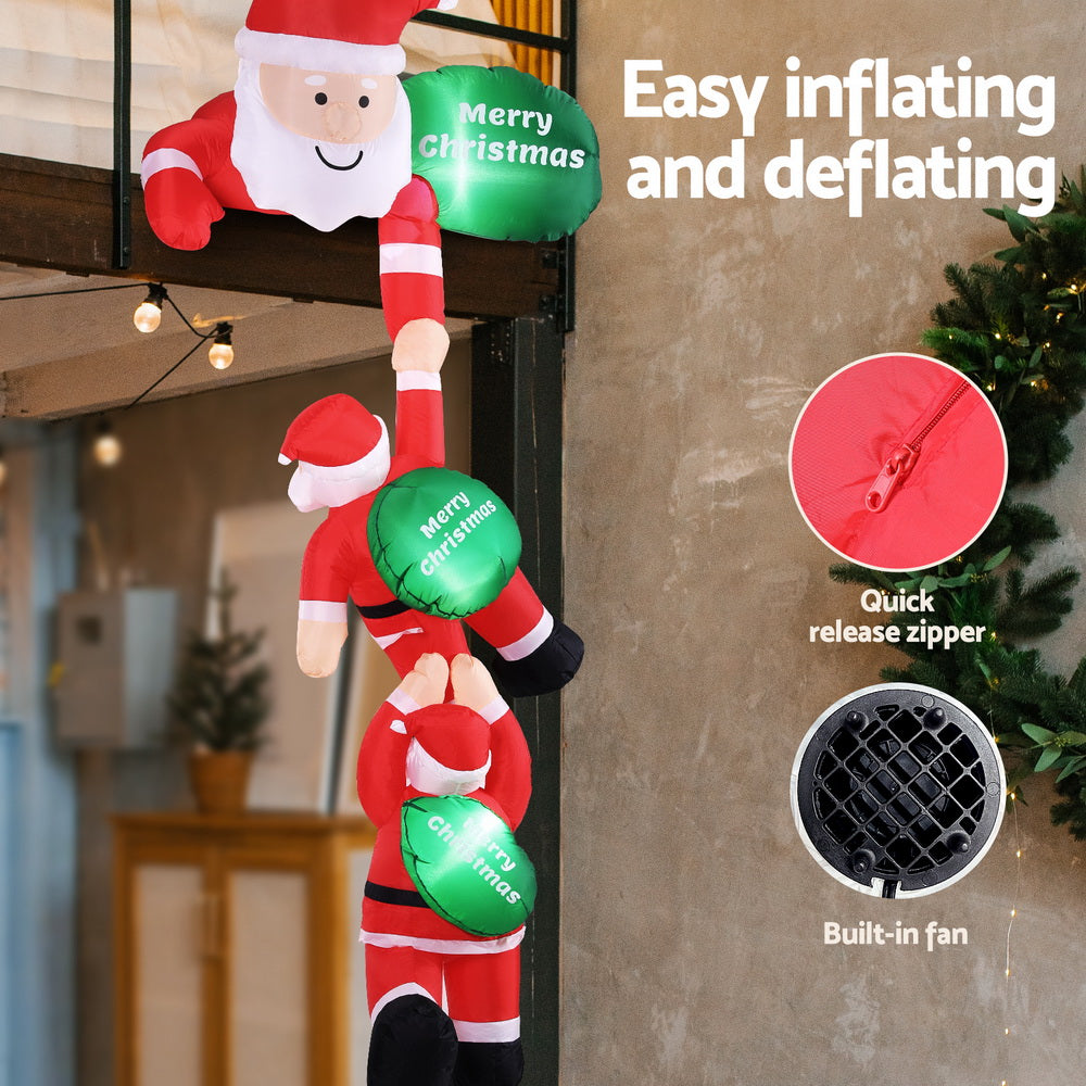 2.5m climbing Santa Christmas inflatable