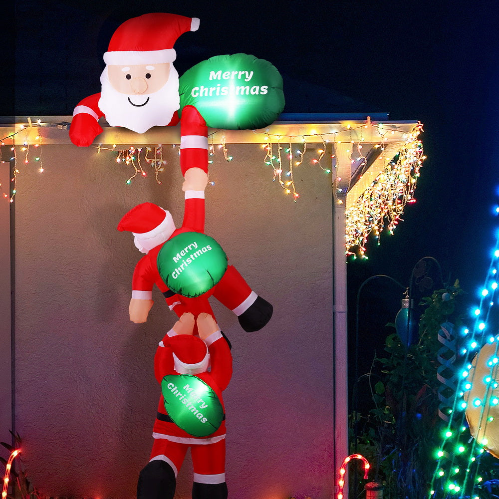 2.5m climbing Santa Christmas inflatable
