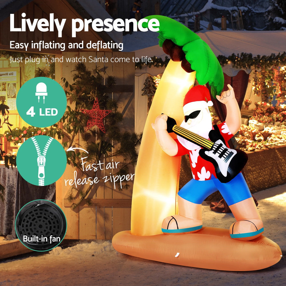 2.1 metre super cool Santa with guitar