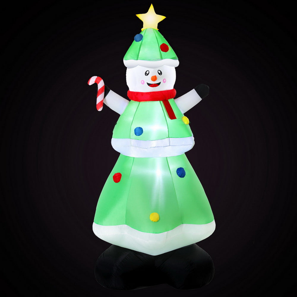 2.75m Inflatable Snowman Christmas Tree