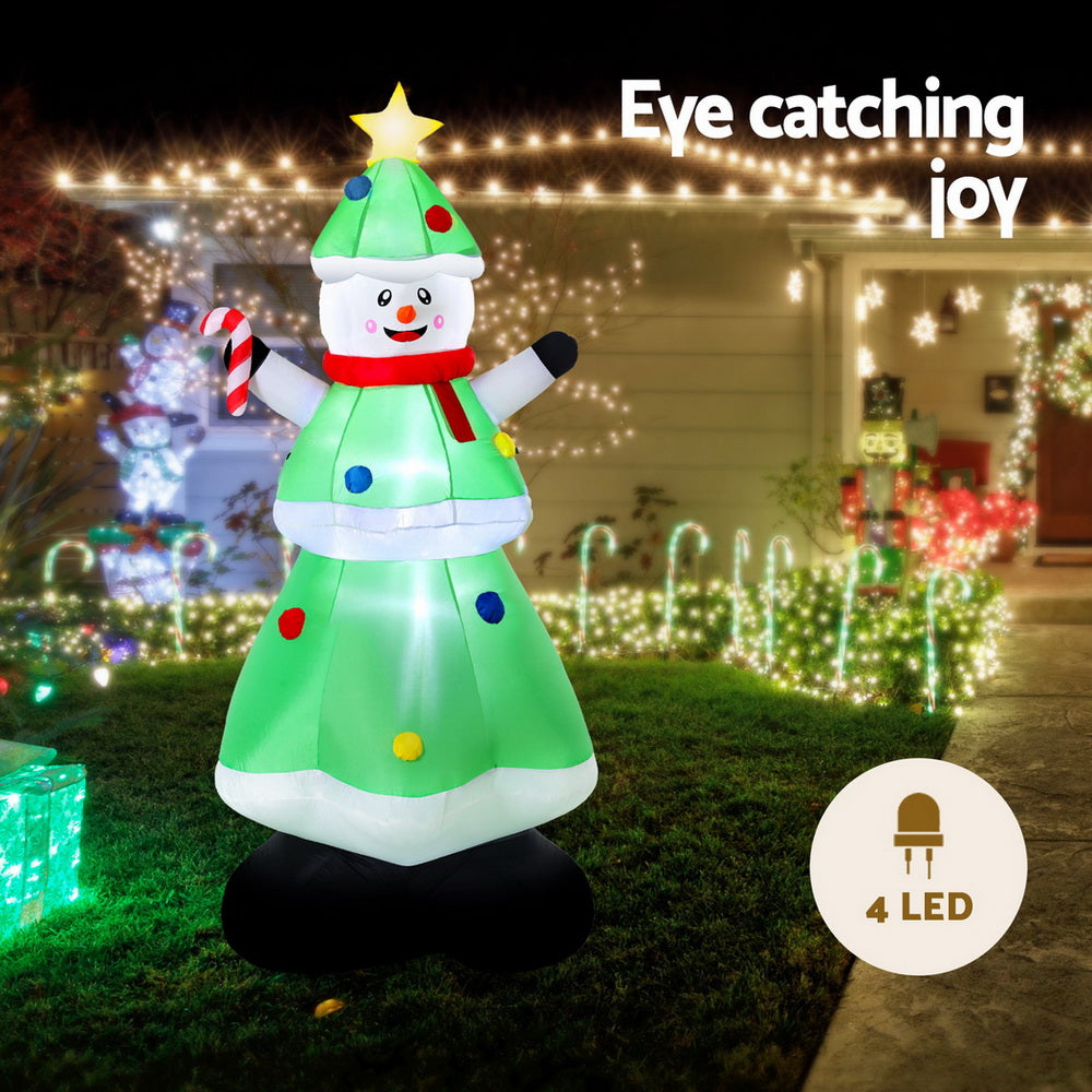 2.75m Inflatable Snowman Christmas Tree