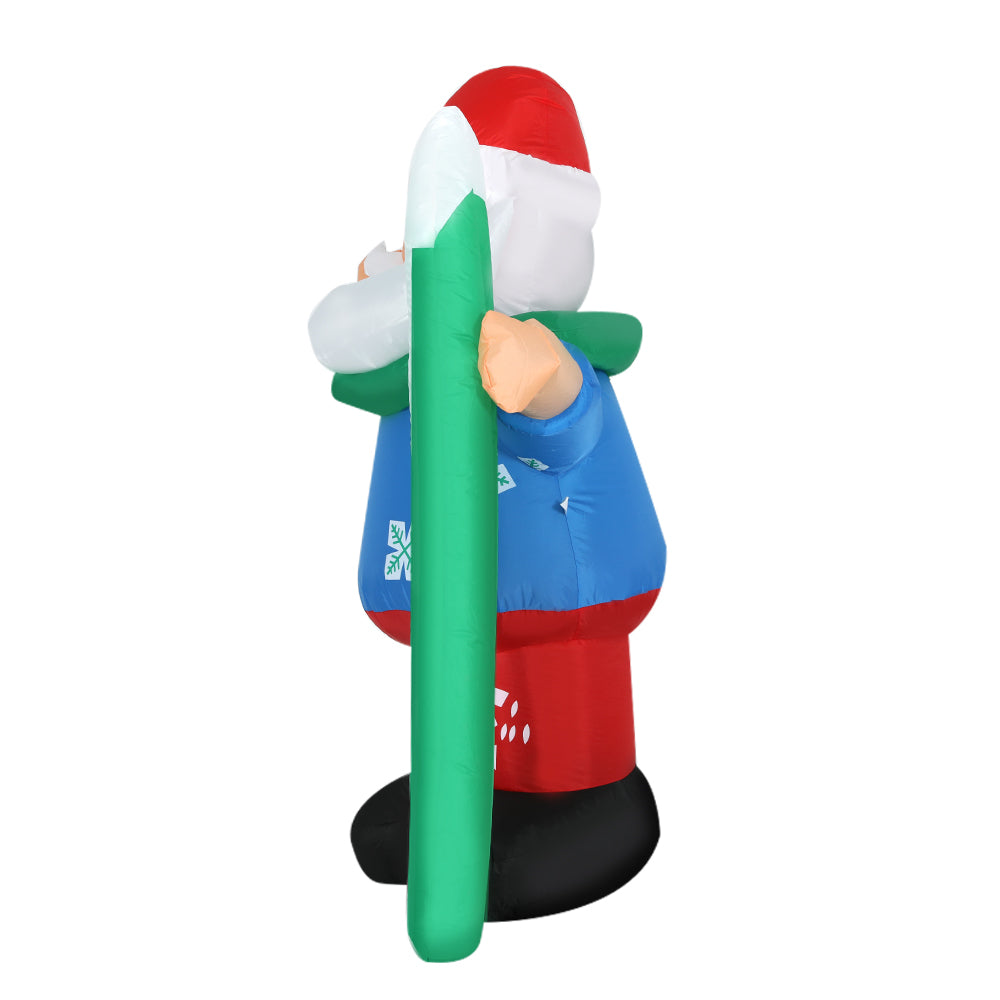 1.6 metre Inflatable Santa with surfboard
