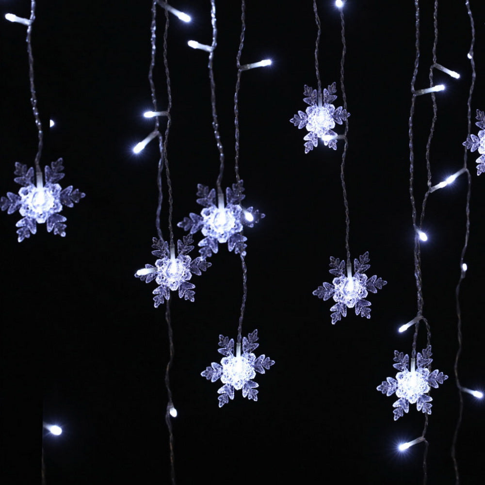6M solar star shaped Icicle lights - ice white
