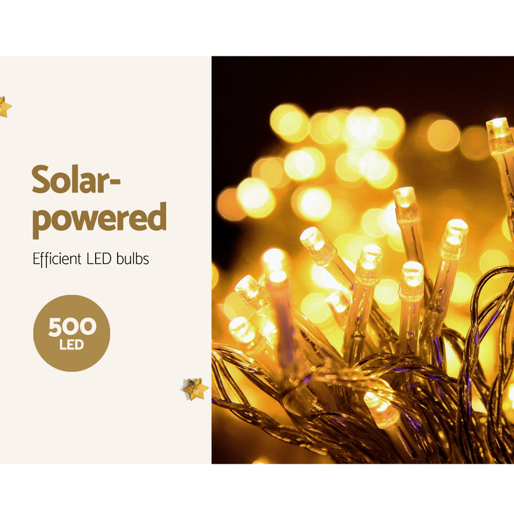 12.5M Solar Icicle String Light - Warm White