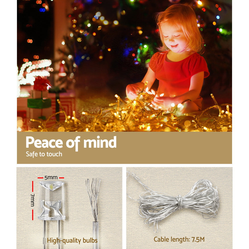 12.5M Solar Icicle String Light - Warm White
