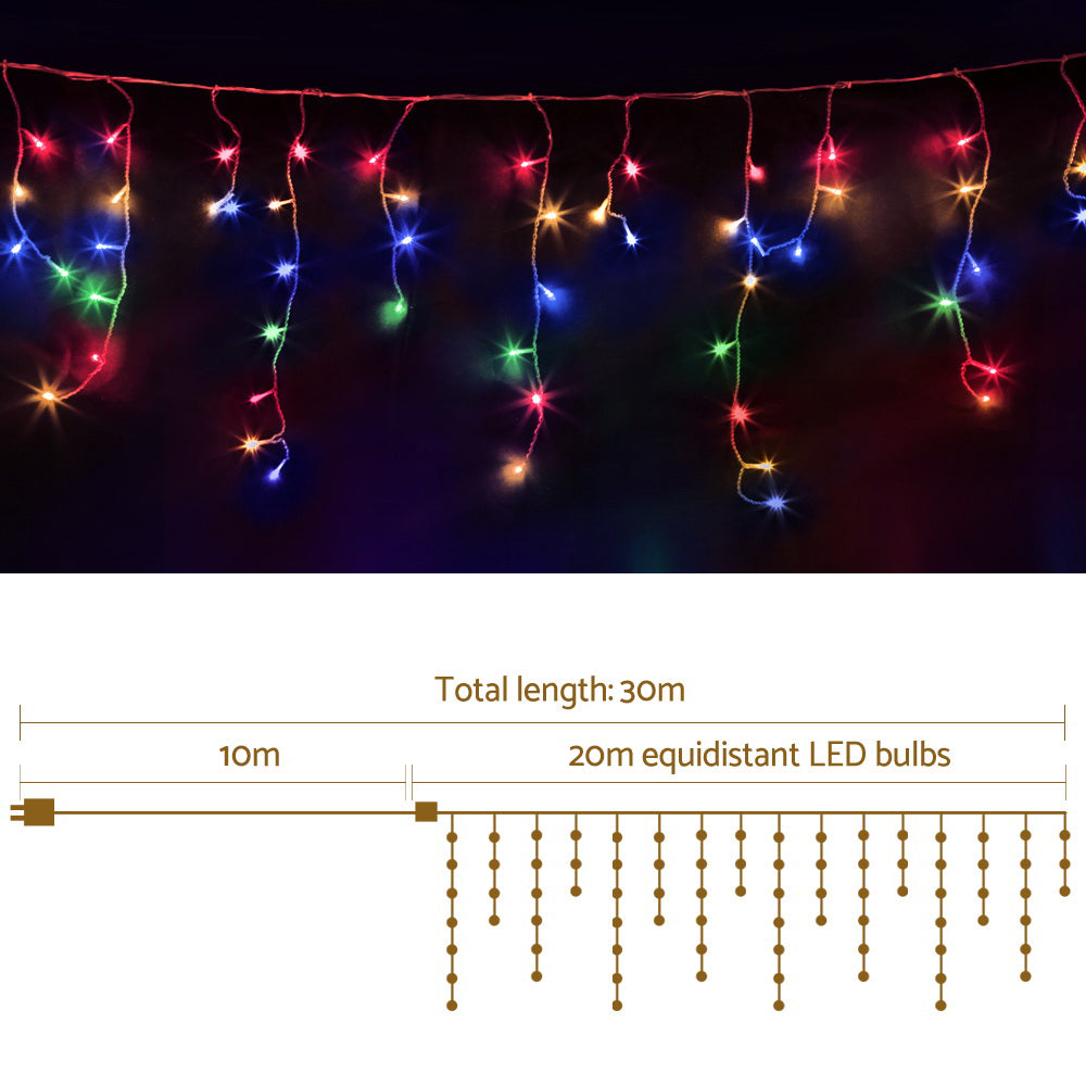 20m Icicle Christmas Lights – 800 LEDs of Sparkling colour