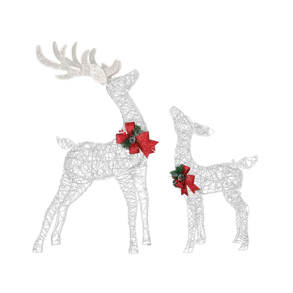 Set of two LED reindeers