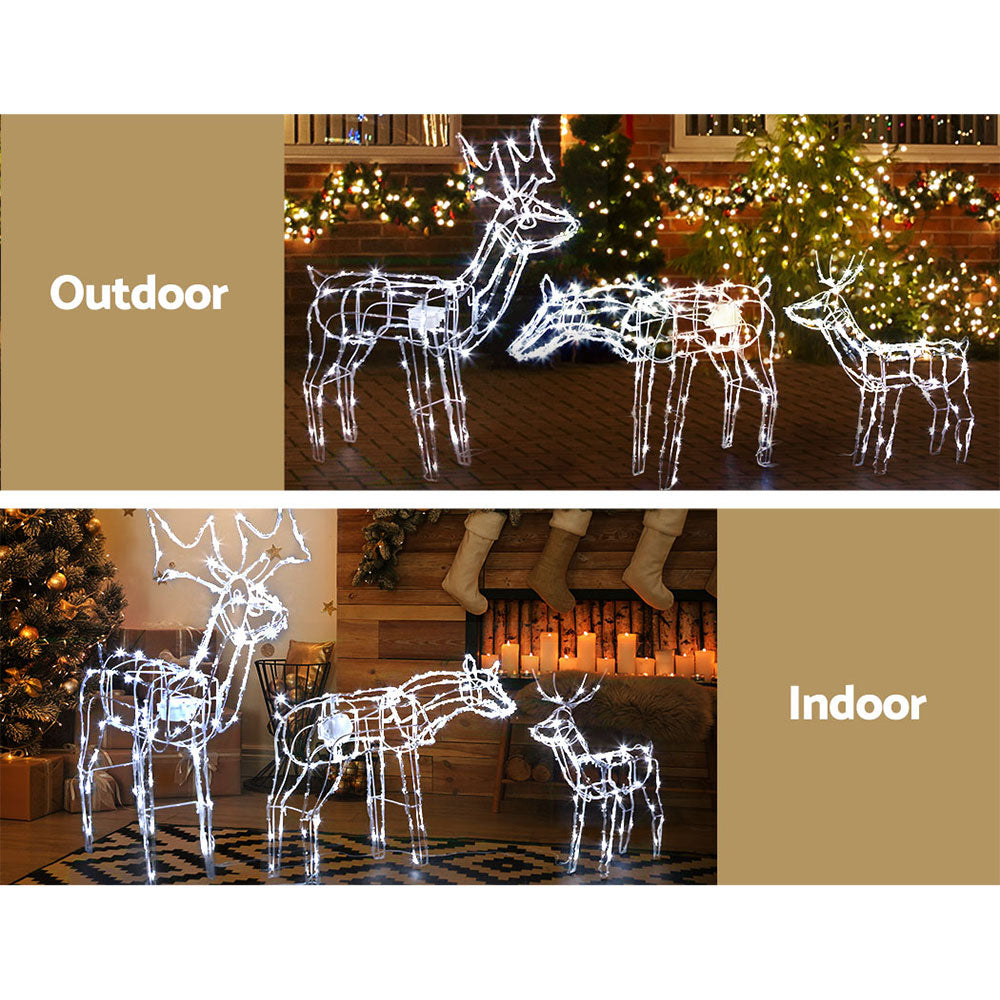 3 piece Christmas Reindeers set with LED lights