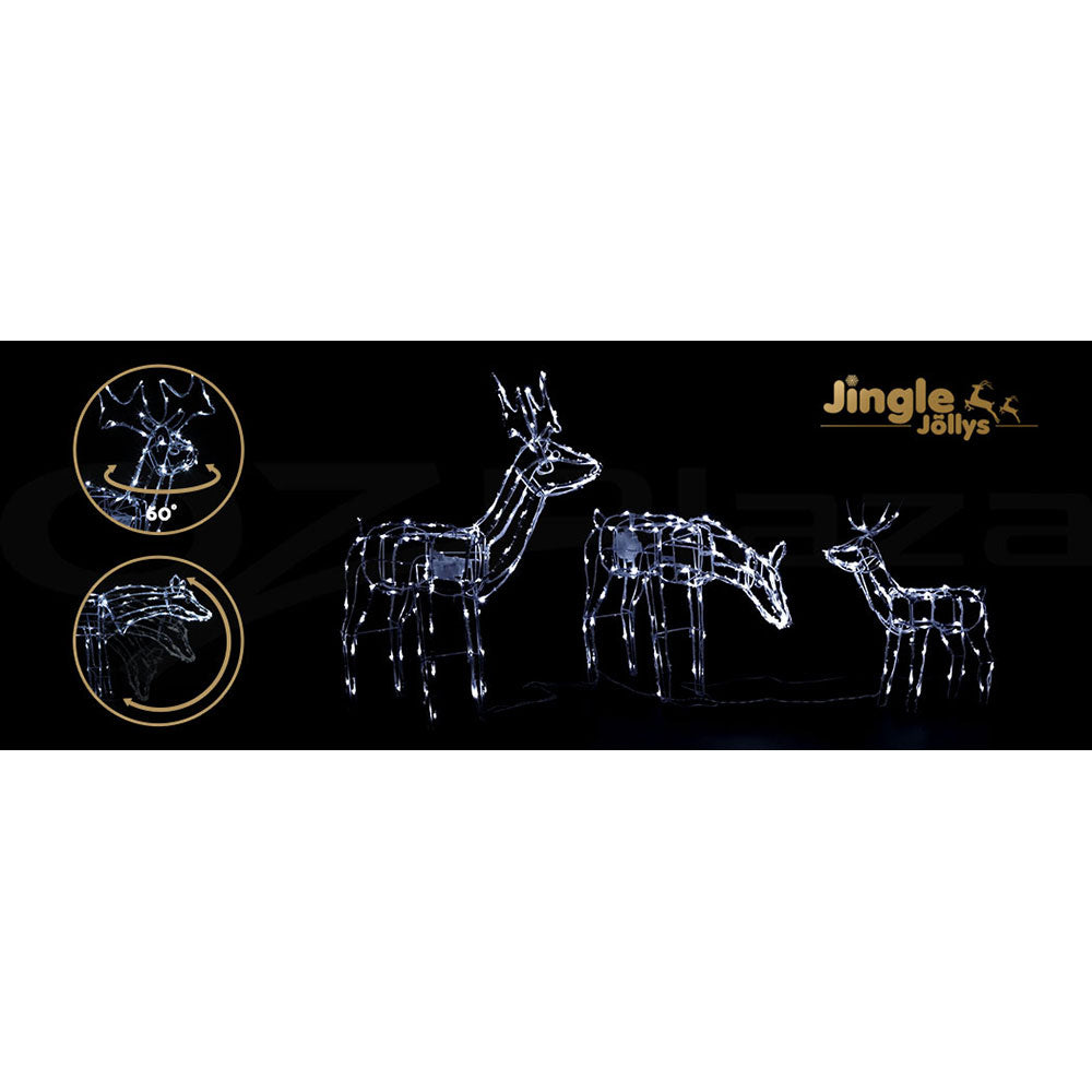 3 piece Christmas Reindeers set with LED lights