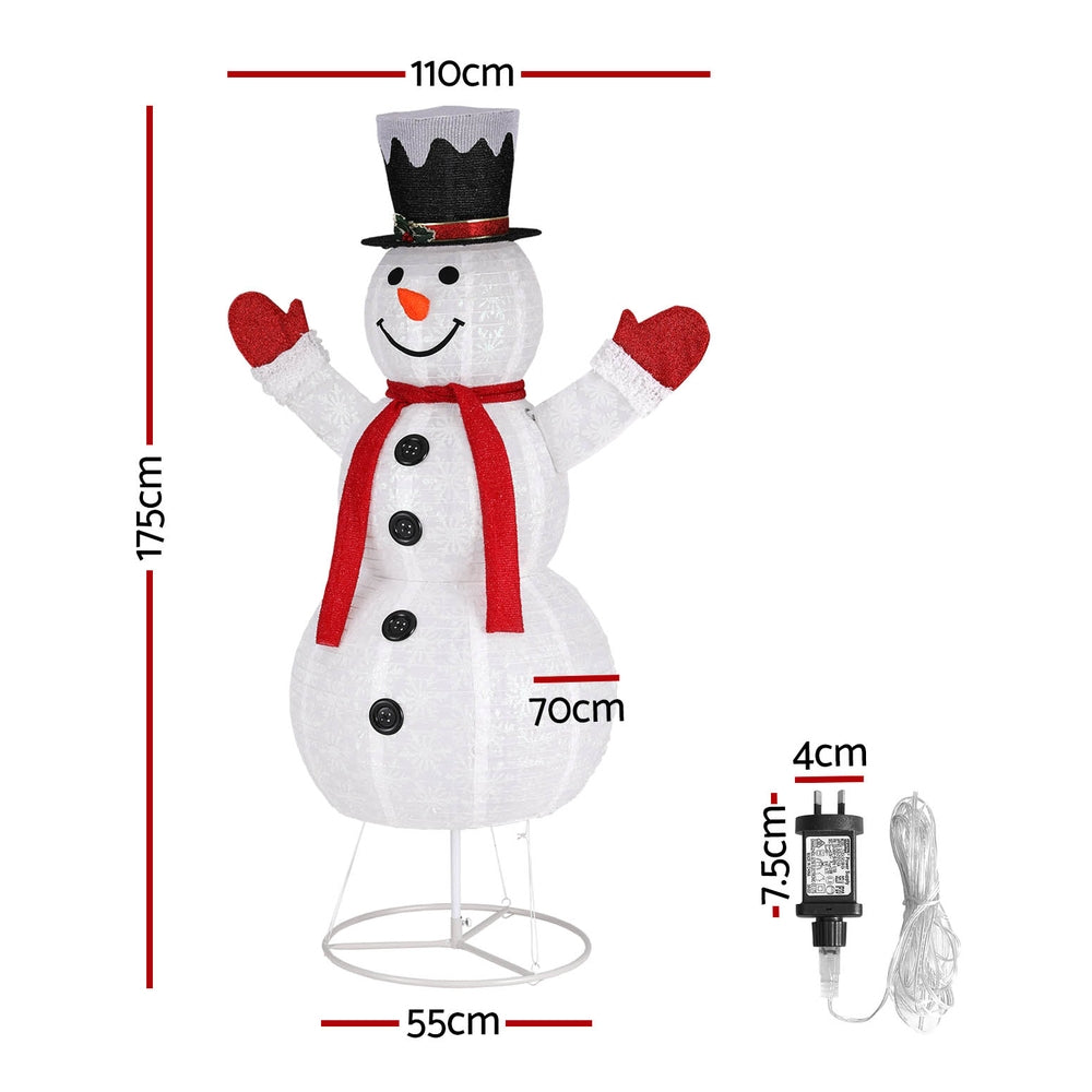 Lifesize snowman light display