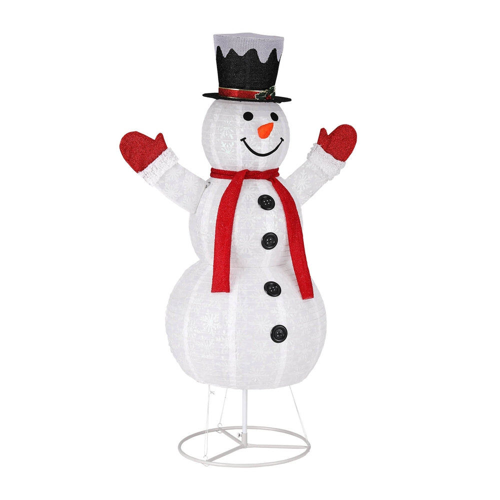 Lifesize snowman light display
