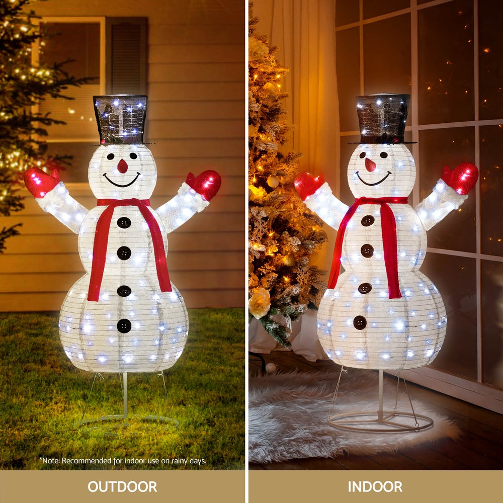 Lifesize snowman light display