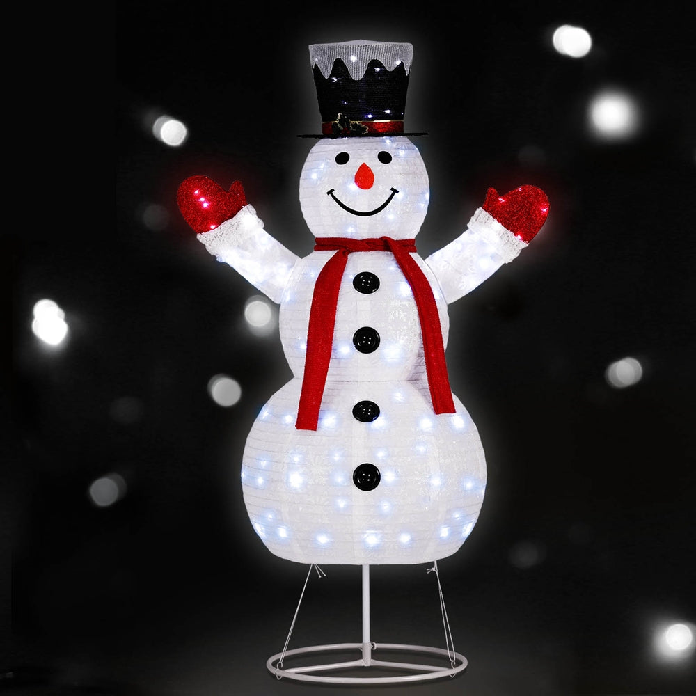 Lifesize snowman light display