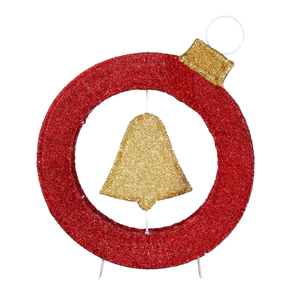 60cm Light-Up Christmas Bell Wreath