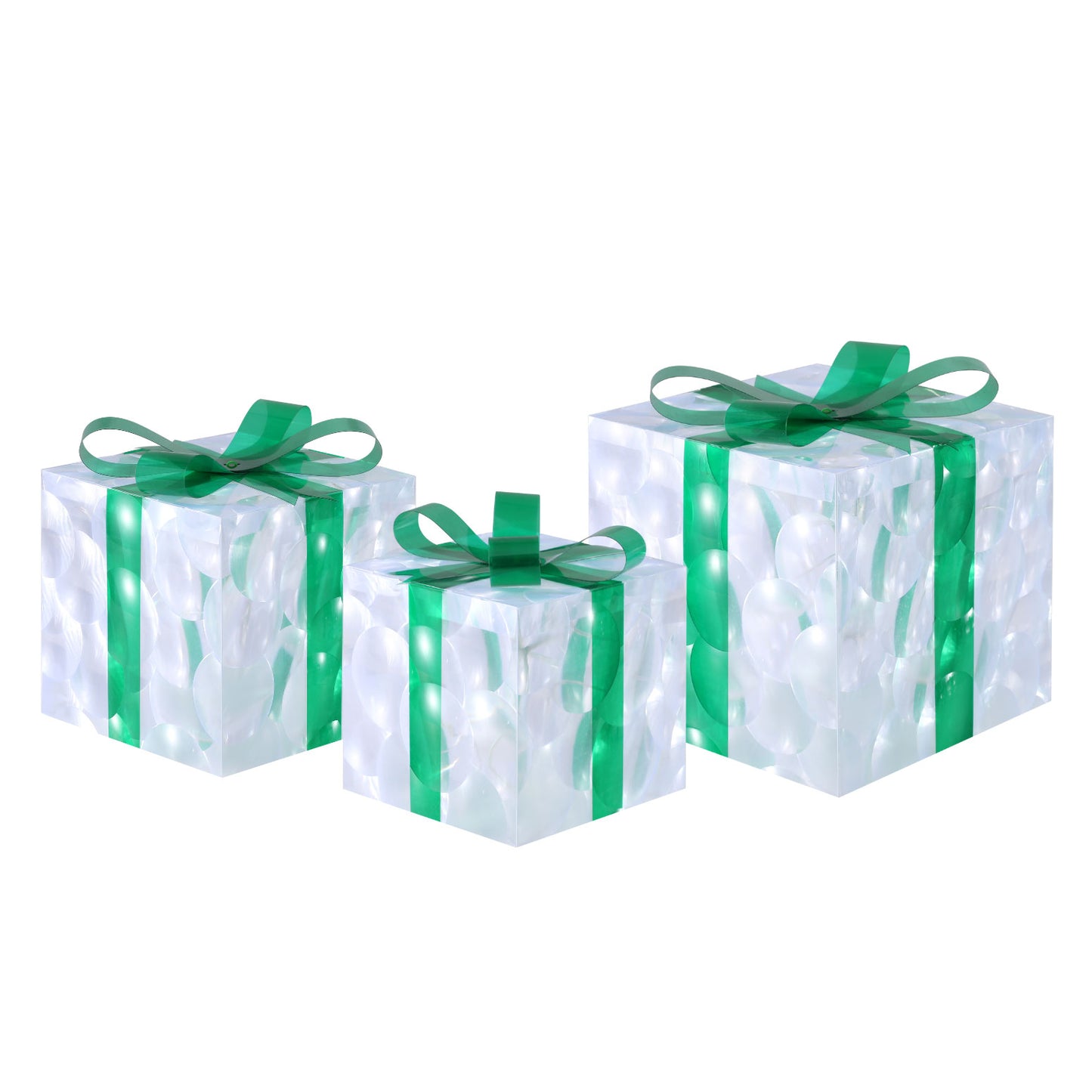 Set of three Christmas gifts - 3D design - Xmas Lights