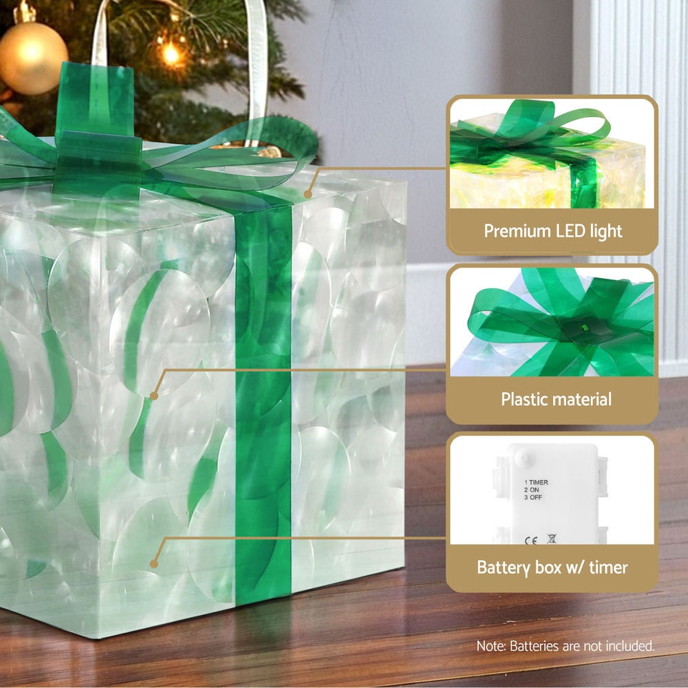 Set of three Christmas gifts - 3D design - Xmas Lights