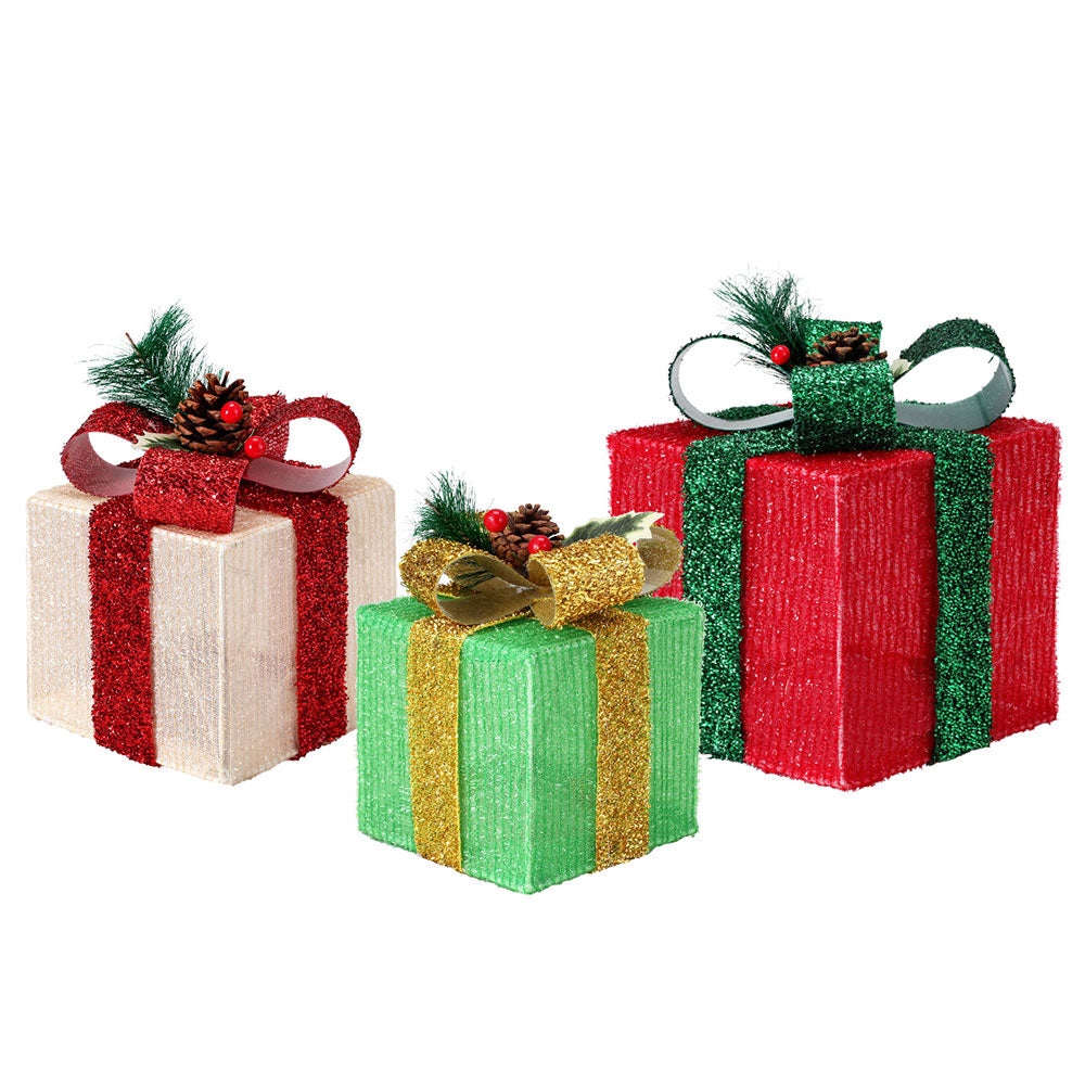 Set of three gift box Christmas Lights - Battery operated