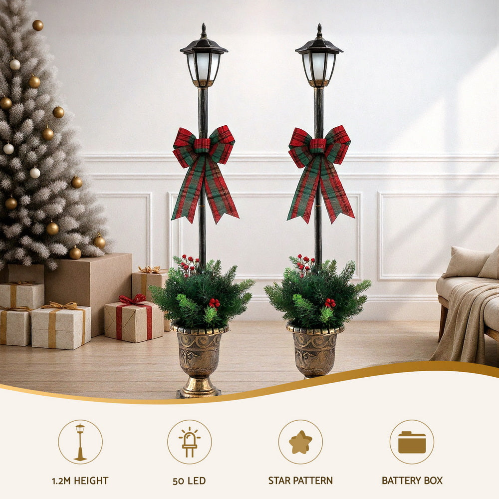 1.25 lamp posts with 50 LED fairy lights - indoors or outdoors