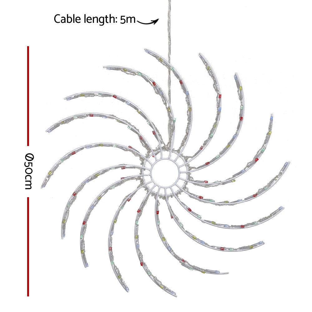 50cm Christmas Spin Motif – 128 LED Lights