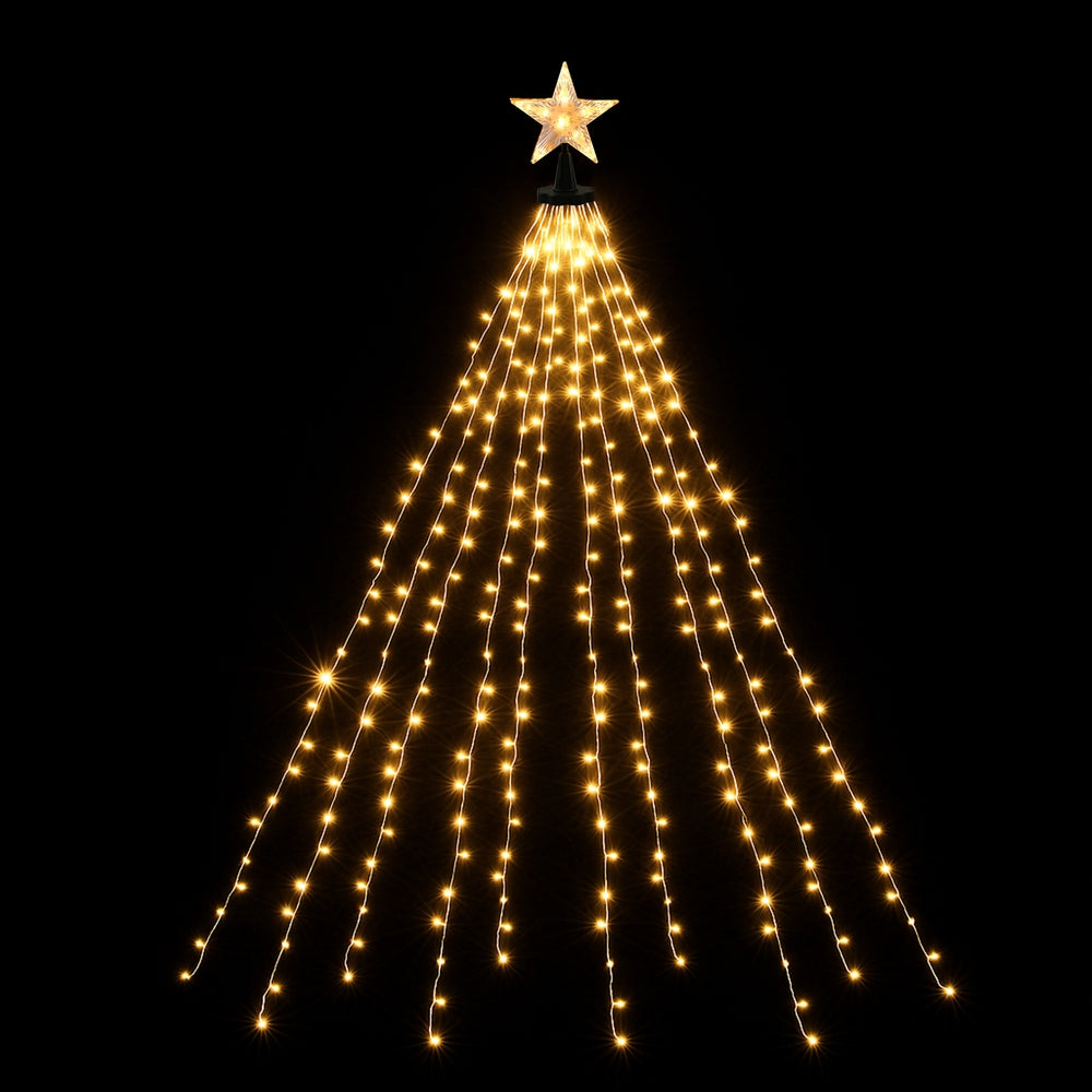 Waterfall String Christmas lights - 2.5m with star topper