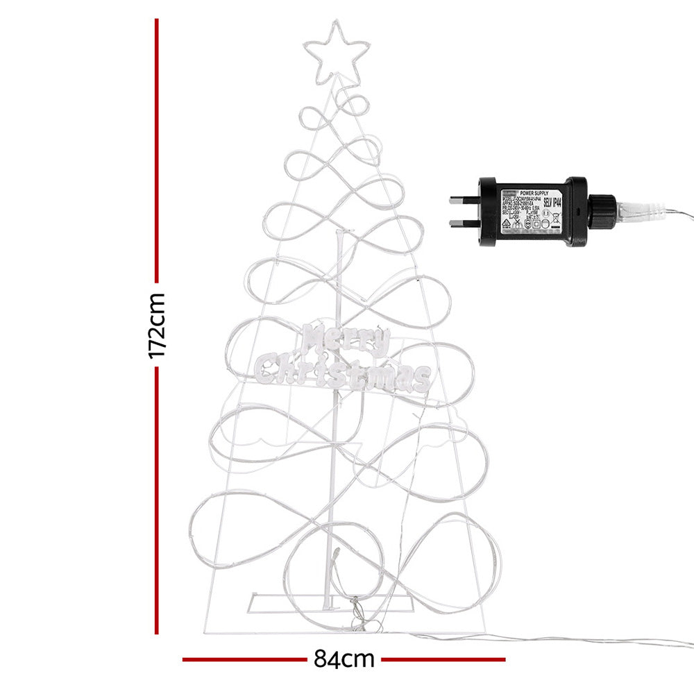 1.7M Christmas Tree with built in Merry Christmas sign