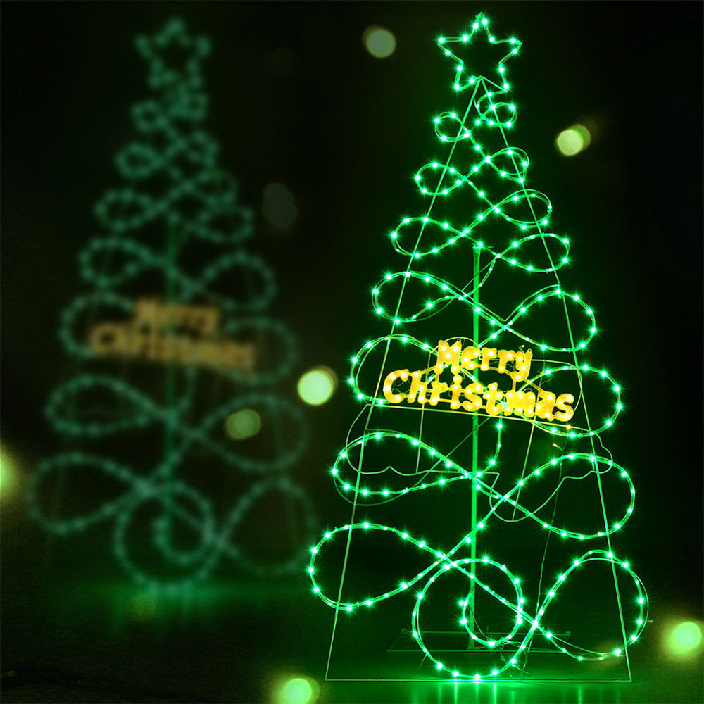 1.7M Christmas Tree with built in Merry Christmas sign