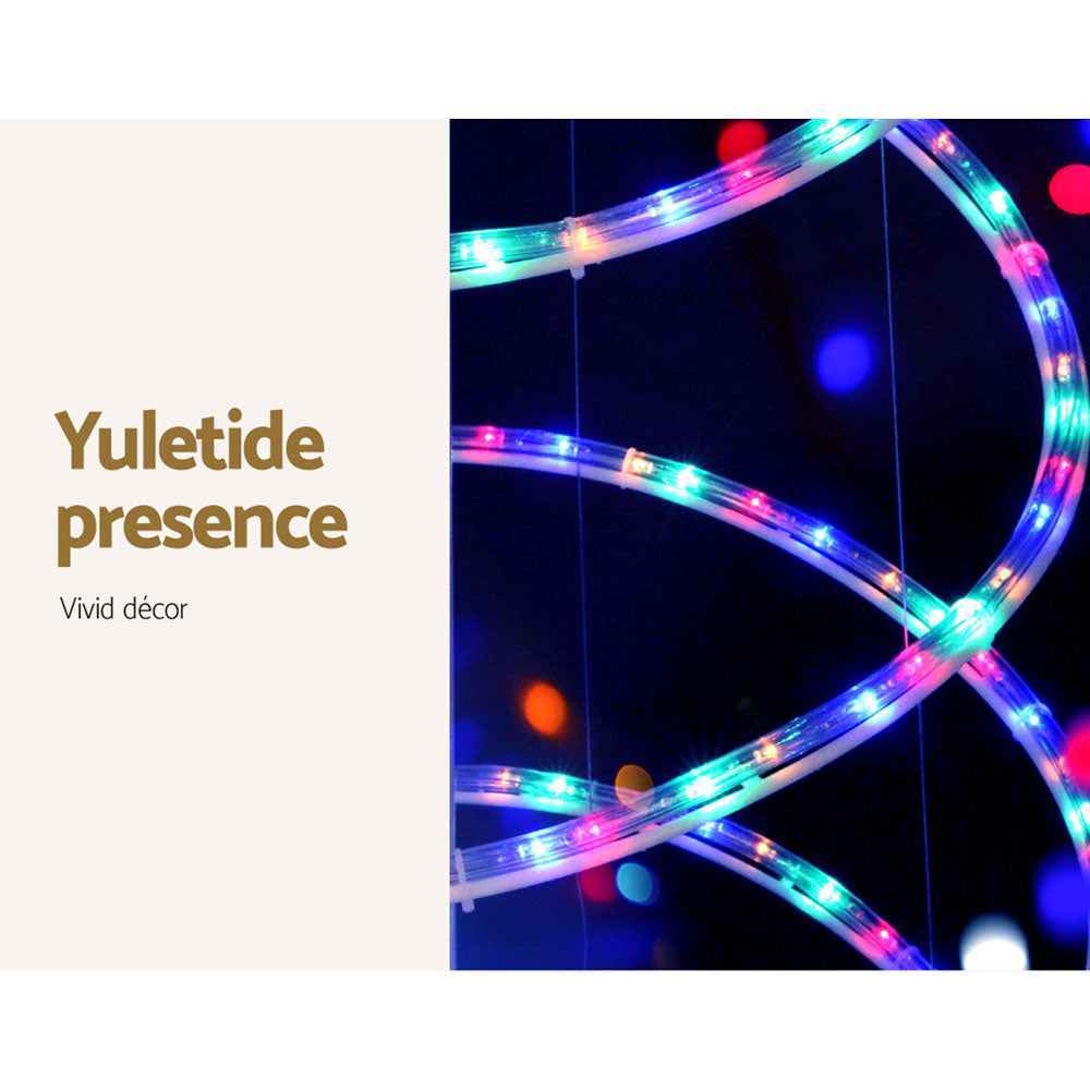 2.4M Christmas Tree with solar rope style lights - indoors or outdoors