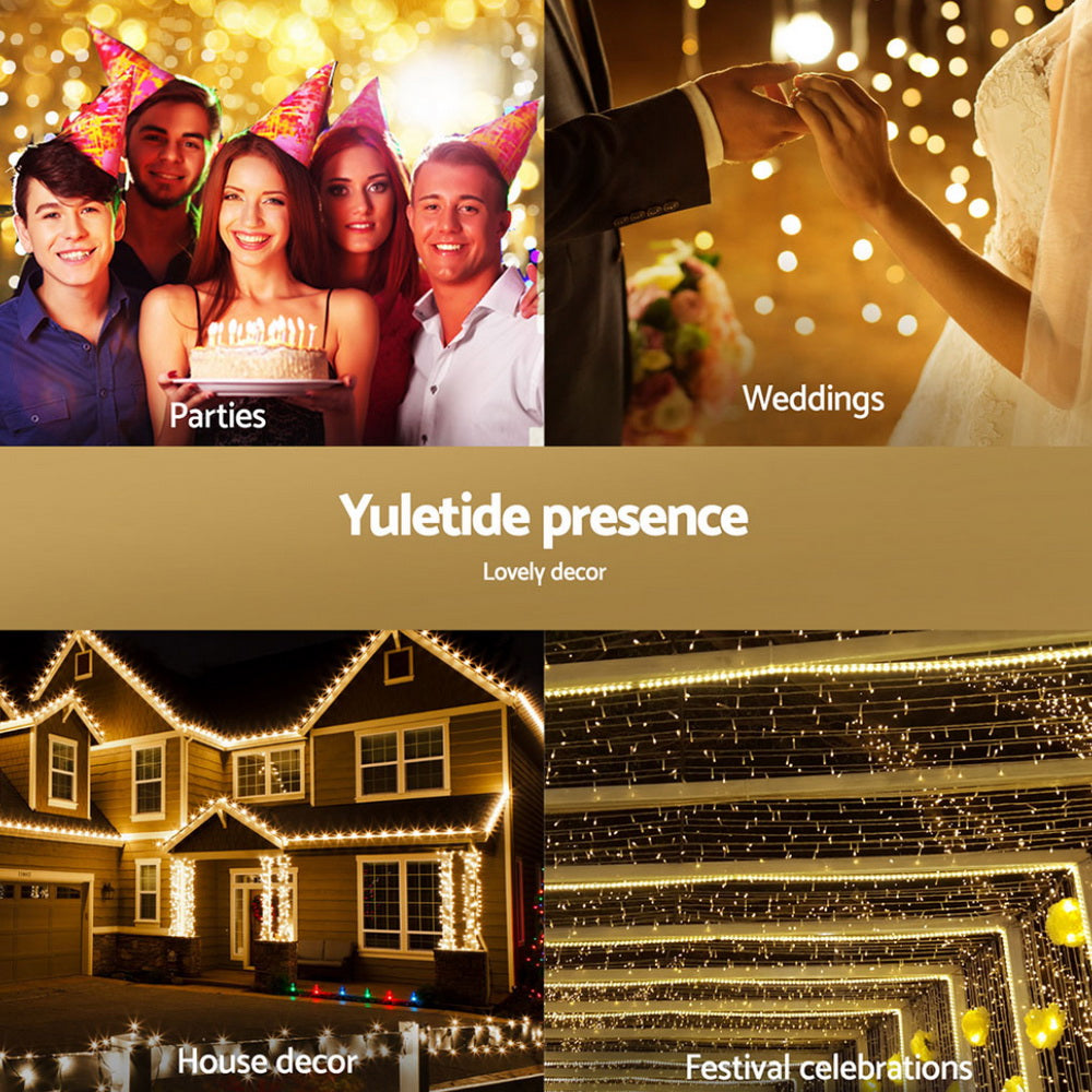 2Mx3M Christmas Net -Solar Powered - Warm White lights