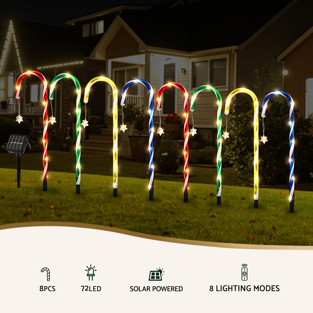 Christmas candy cane path lights - 8 lights