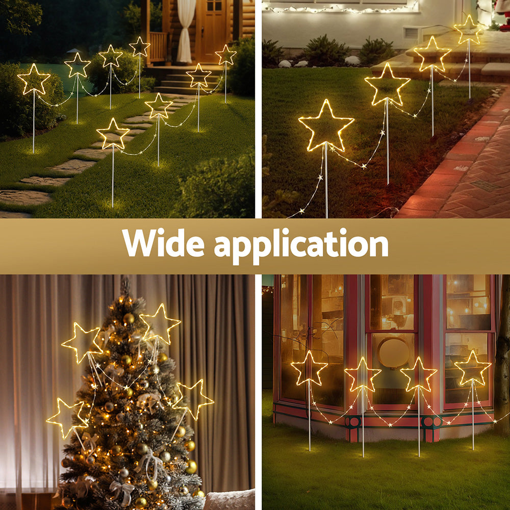 4-Piece Christmas star Pathway Lights