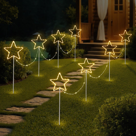 4-Piece Christmas star Pathway Lights