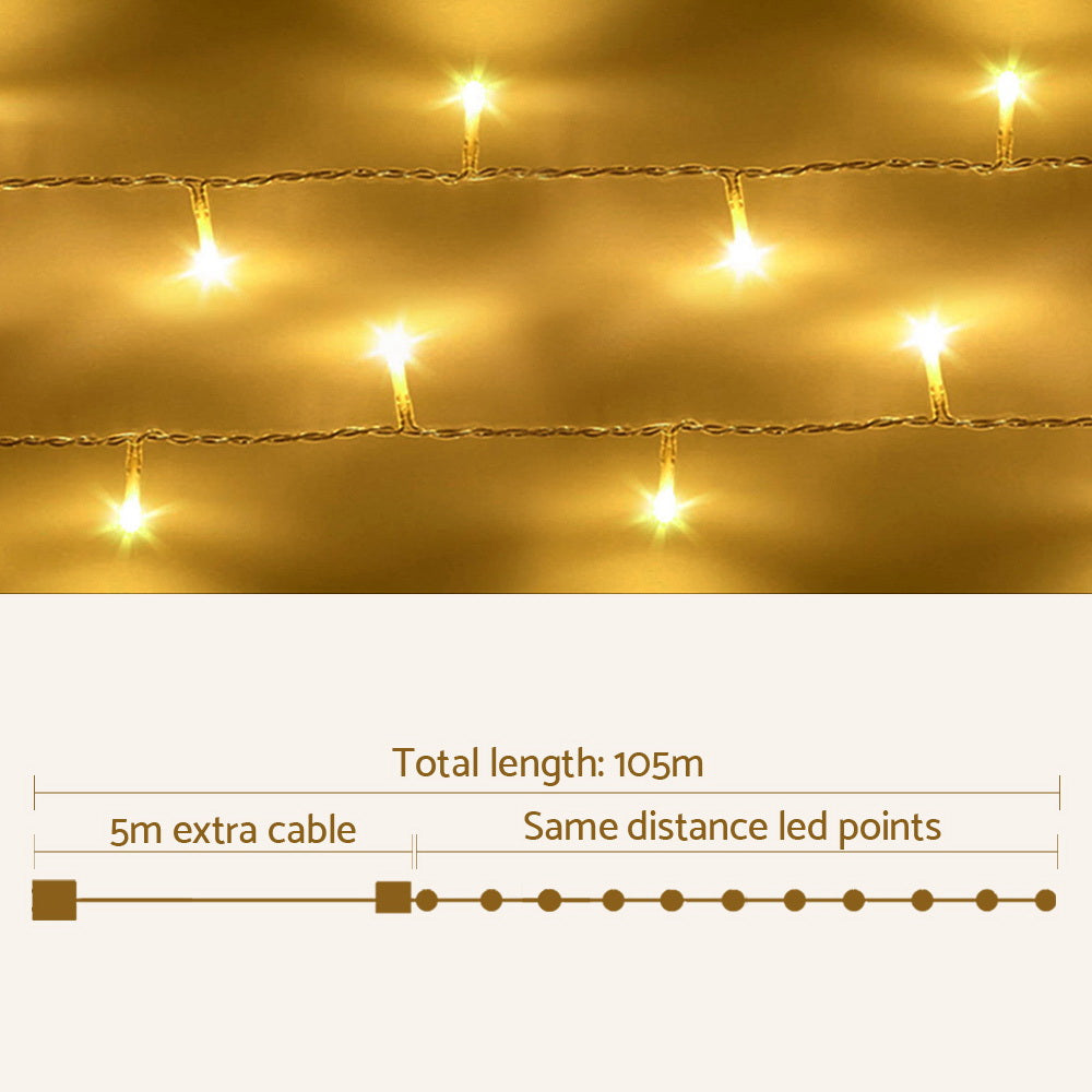 100 metres of Christmas Lights String Fairy Lights - Warm White